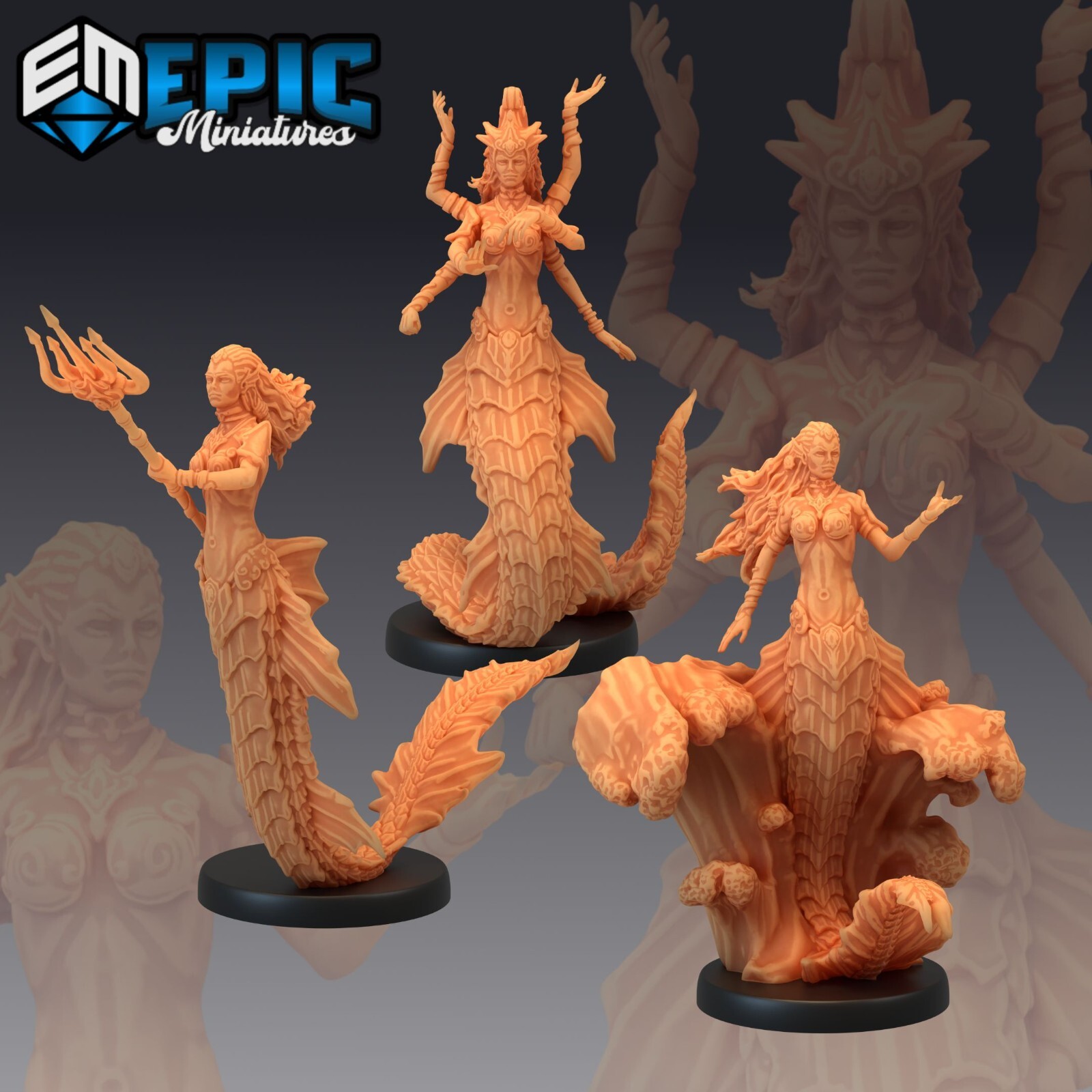 Siren Dungeons and Dragons Miniature D&D, Epic Miniatures Fantasy 28mm