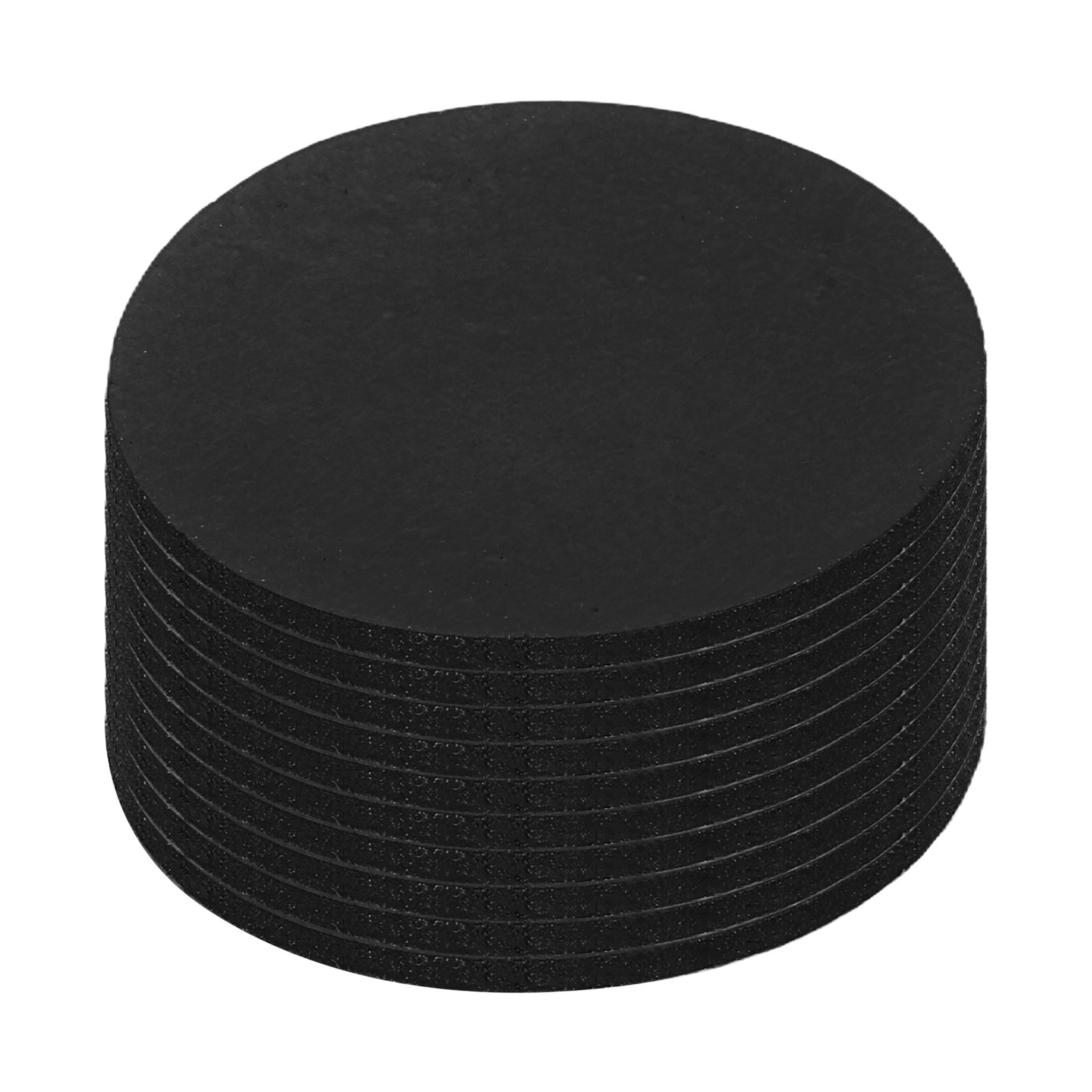 10Pcs Non Slip Furniture Pads, 32x1.7mm Round Rubber Furniture Grippers, Black