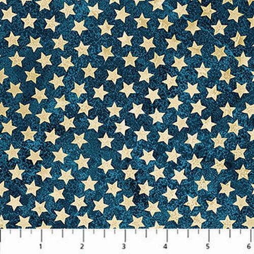 America 250 By Northcott - Navy-Beige Stars  #28375-49