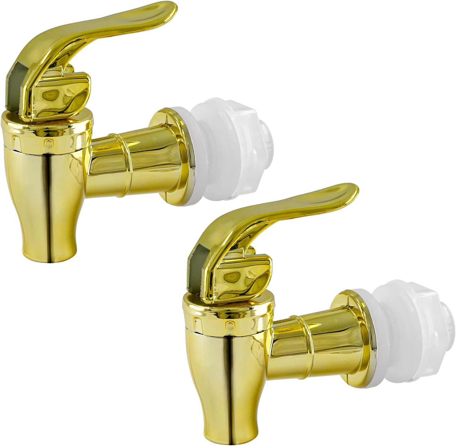 2PCS Beverage Dispenser Spigot Gold Push Style Faucet Water Jug Replacement