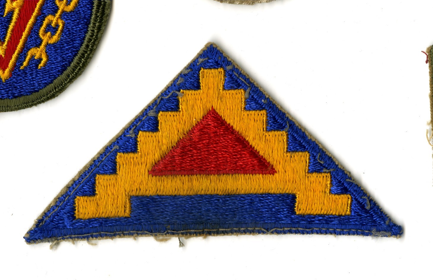 Seventh Army White Back Patch WWII Vintage Patton Sicily Italy Europe