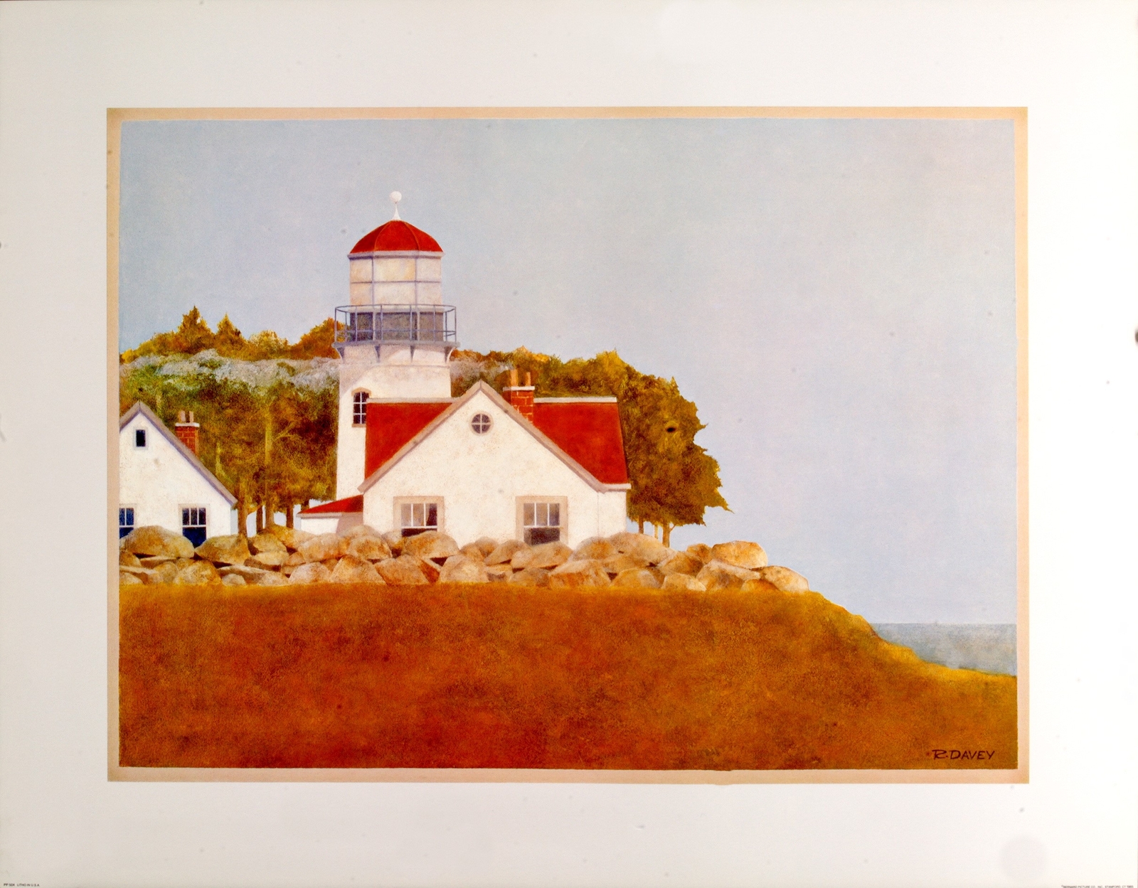 (22 x 28) Art Print PP504 R. Davey Lighthouse