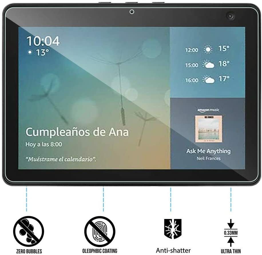 2Pcs For Amazon Echo Show10 3rd generation 10.1 inch Glass Screen Protector 2020