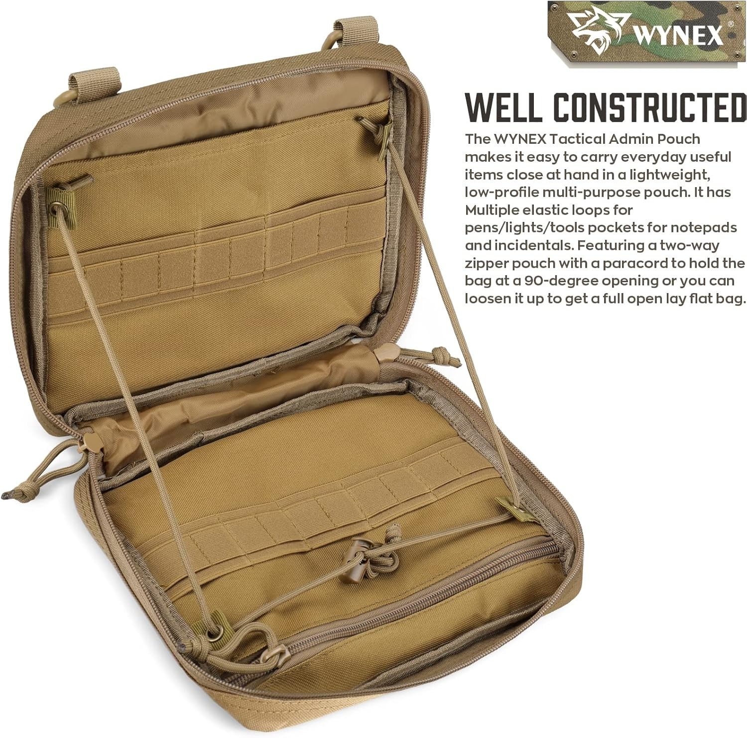Tactical Admin Molle Pouch, Medical EDC EMT Utility Bag Shell Design Attachme...