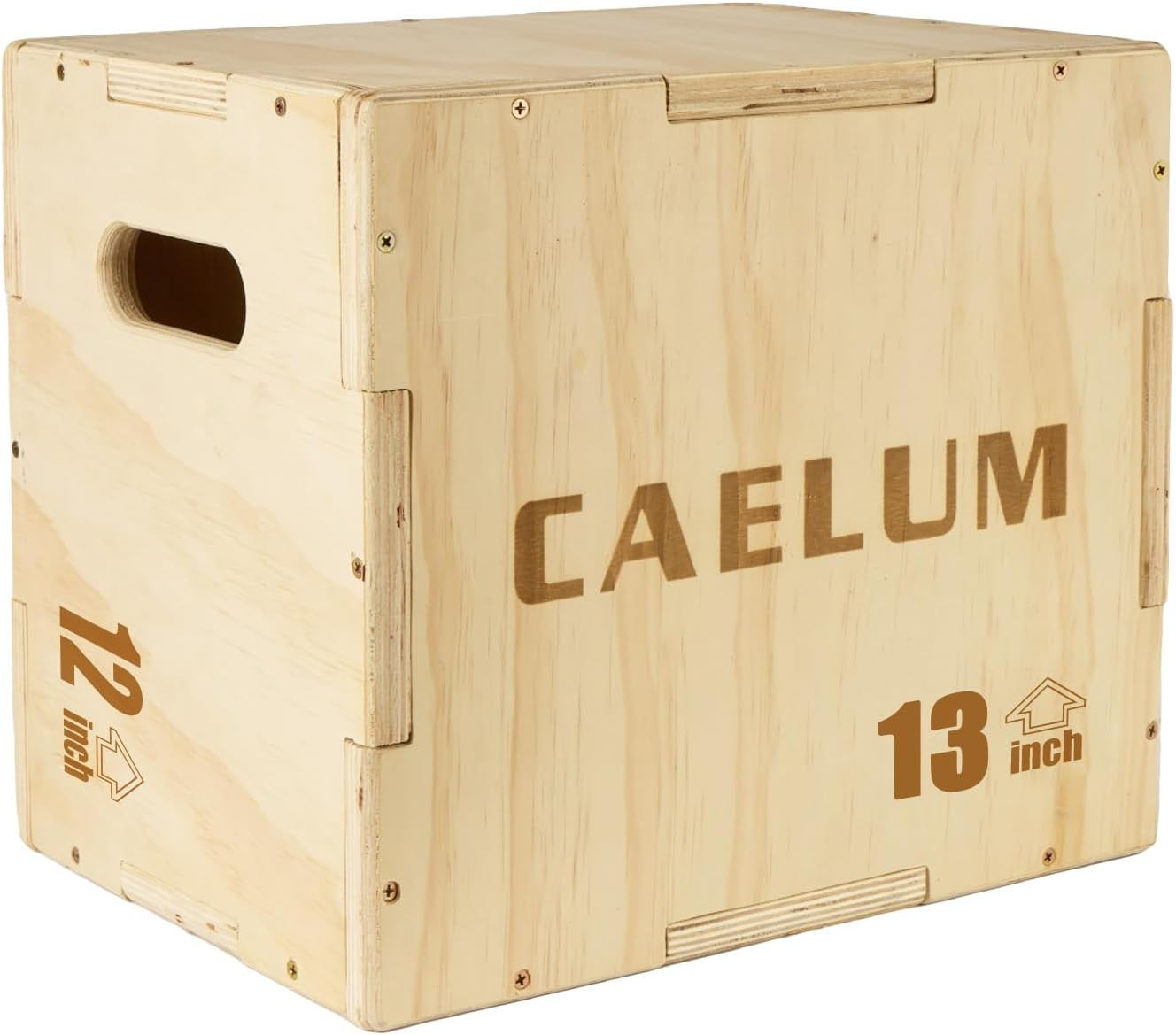 3-In-1 Wood Plyo Box - Non-Slip Plyometric Jump Box for Home & Gym, 400L