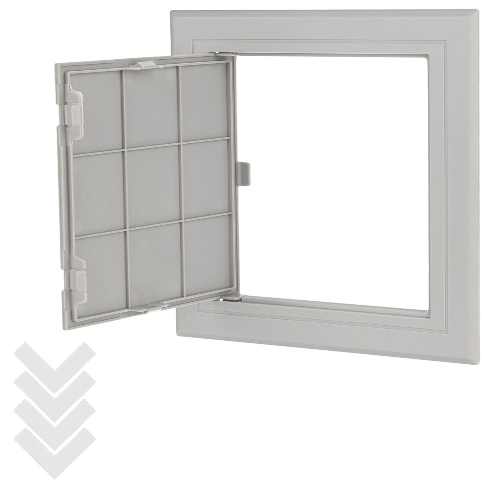 1-Pack Access Panel for Drywall, 5.7x6" Plastic Self Adhesive Cover [Gray]