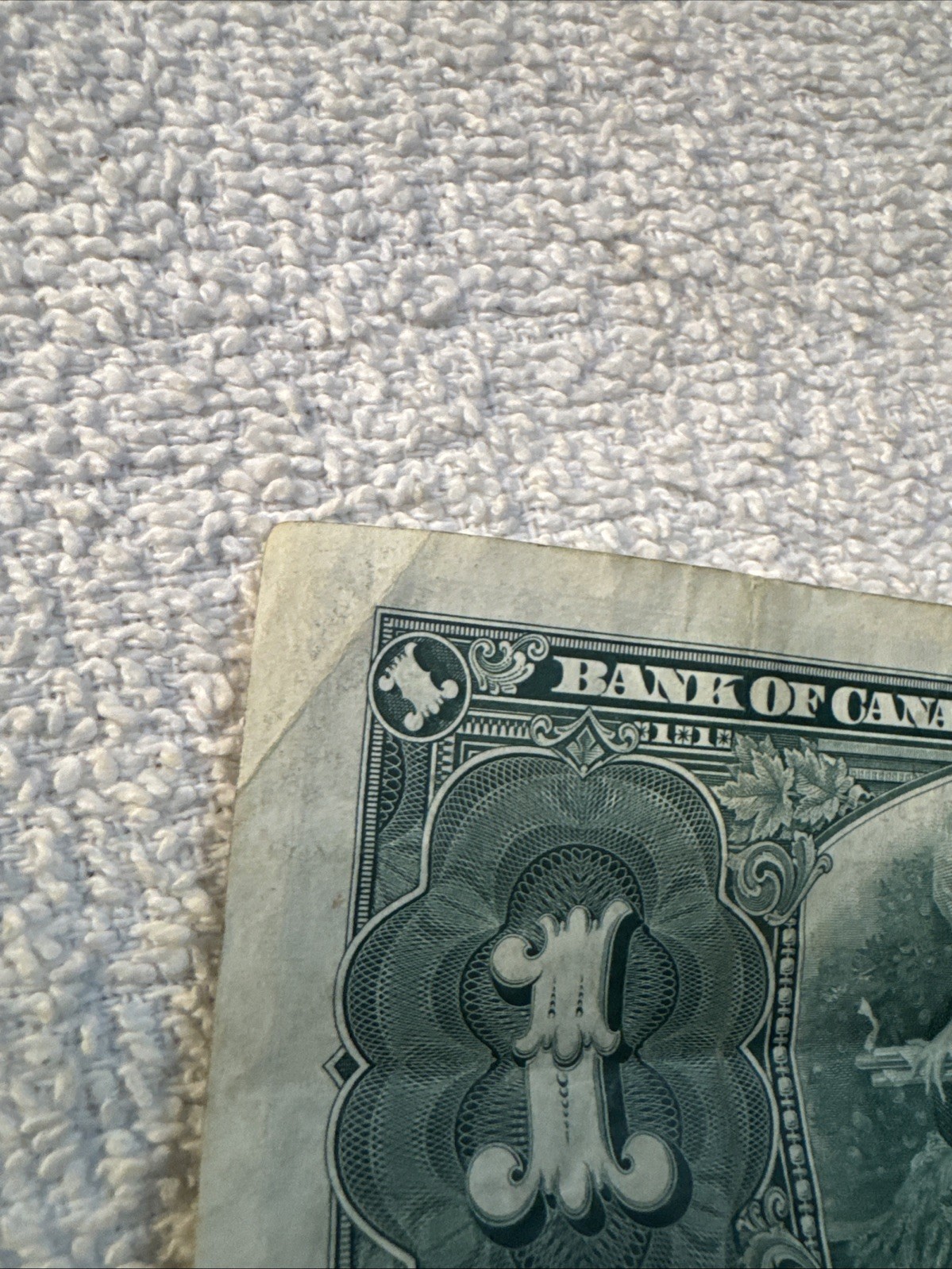 Vintage 1937 Canada One Dollar Banknote