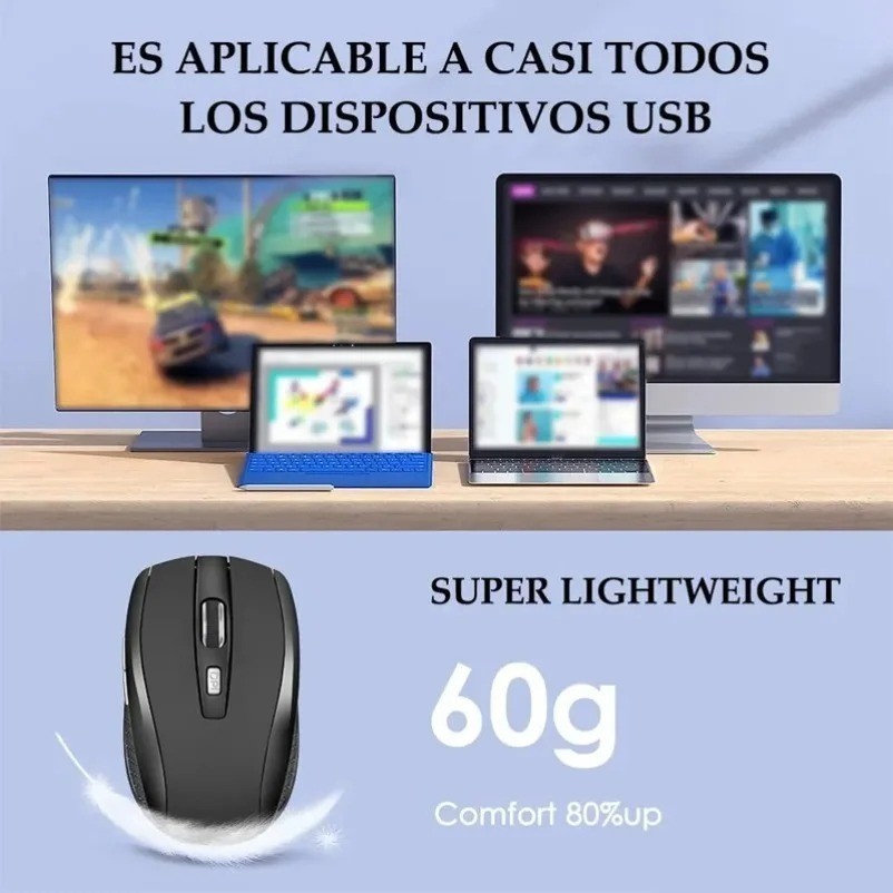 2.4G Wireless Mouse 6D Optical Slim Mini Silent Mouse for PC Laptop 1 Pc