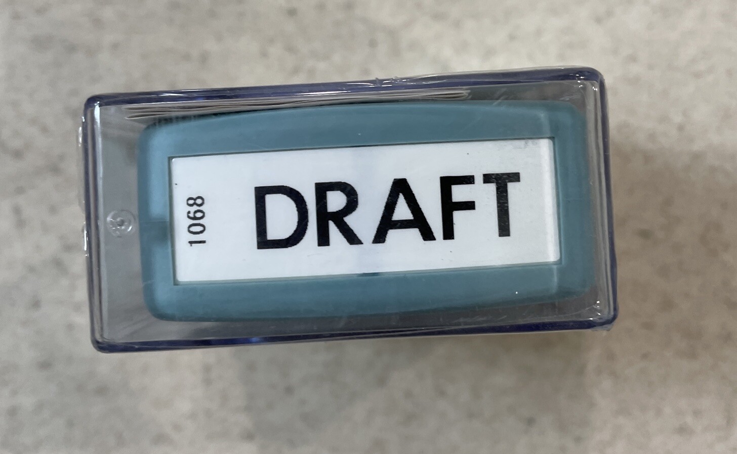 X-Stamper Message Stamp - Draft - Pre-Inked One-Color, Black 01068-New/Sealed