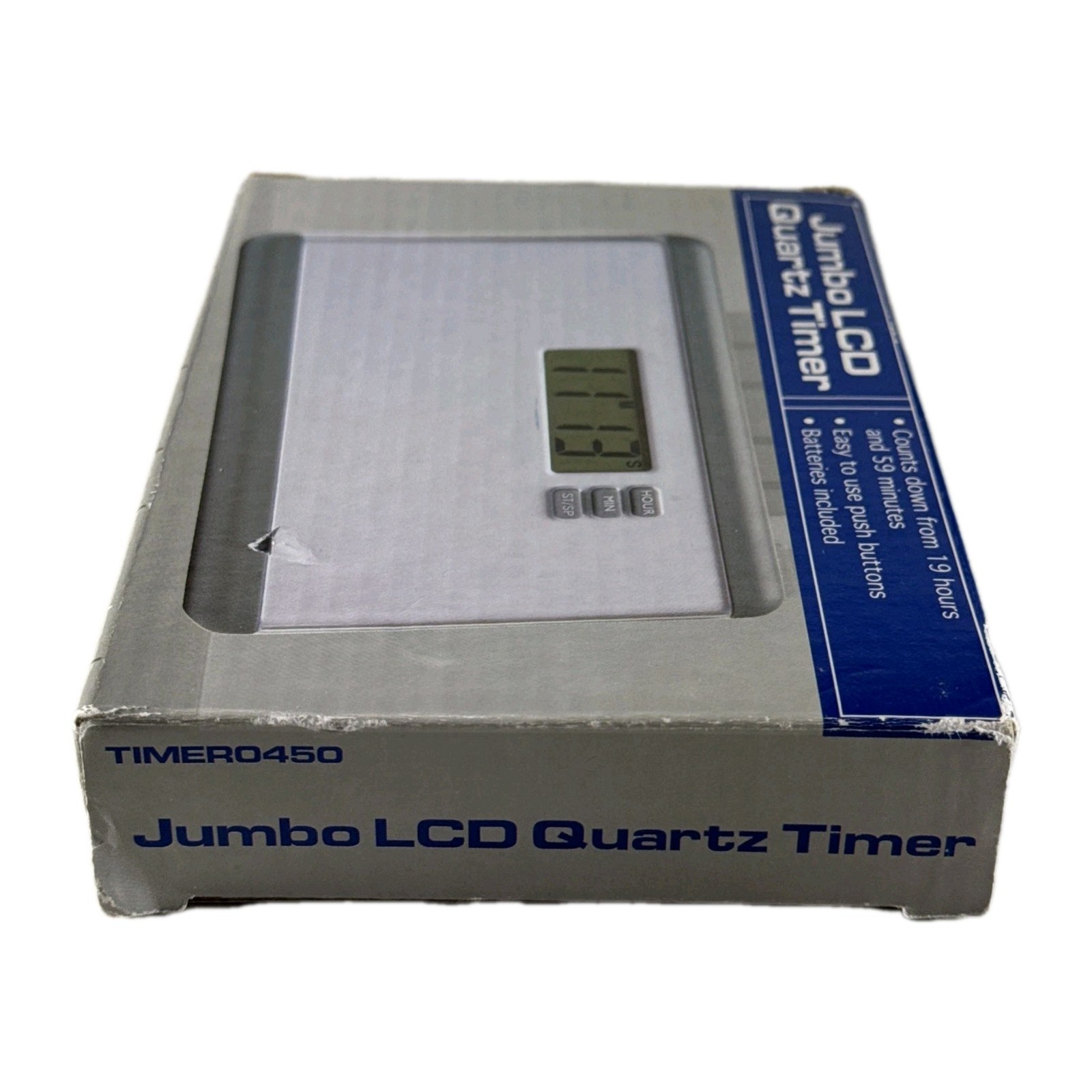 Jumbo LCD Quartz Timer Digital Countdown Kitchen Timer Battery Powered Open Box