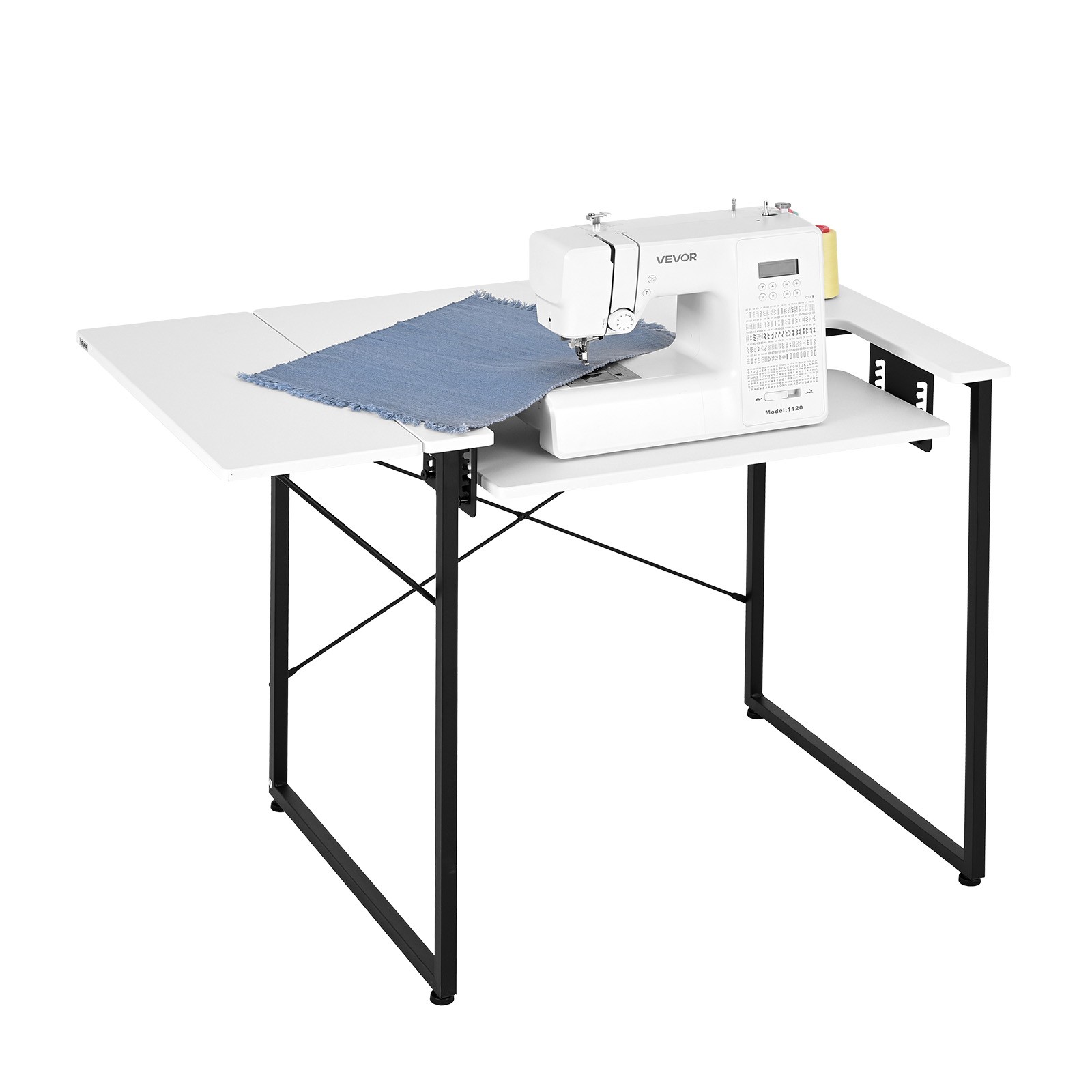 VEVOR Sewing Table Multipurpose Sewing Machine Table with Foldable Side Shelf