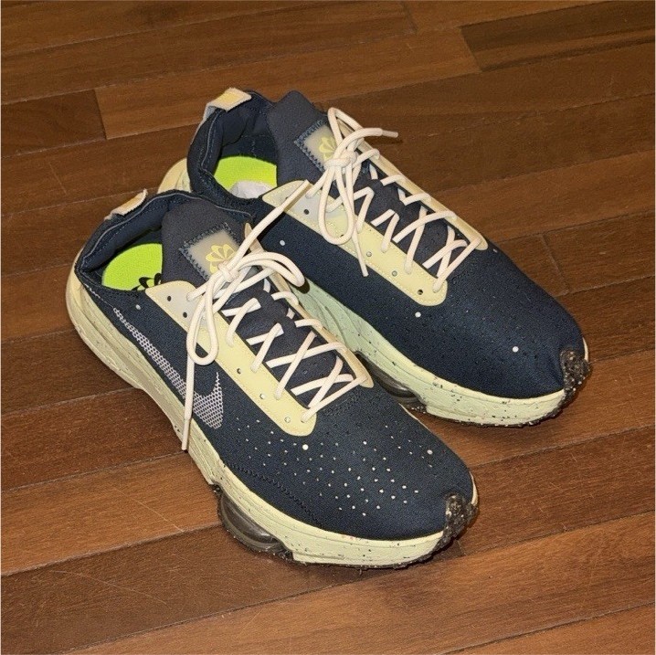 Nike DH9628-400 Men's Athletic Running Shoes Navy Cream Neon Green US 11