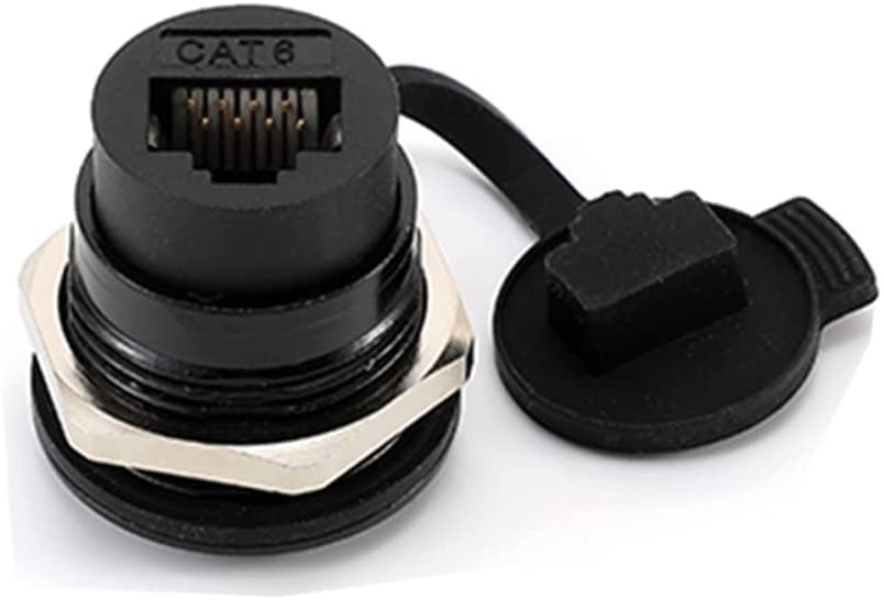 5 PCS RJ45 Panel Mount Double Head CAT6 Ethernet LAN Cable Adapter Female