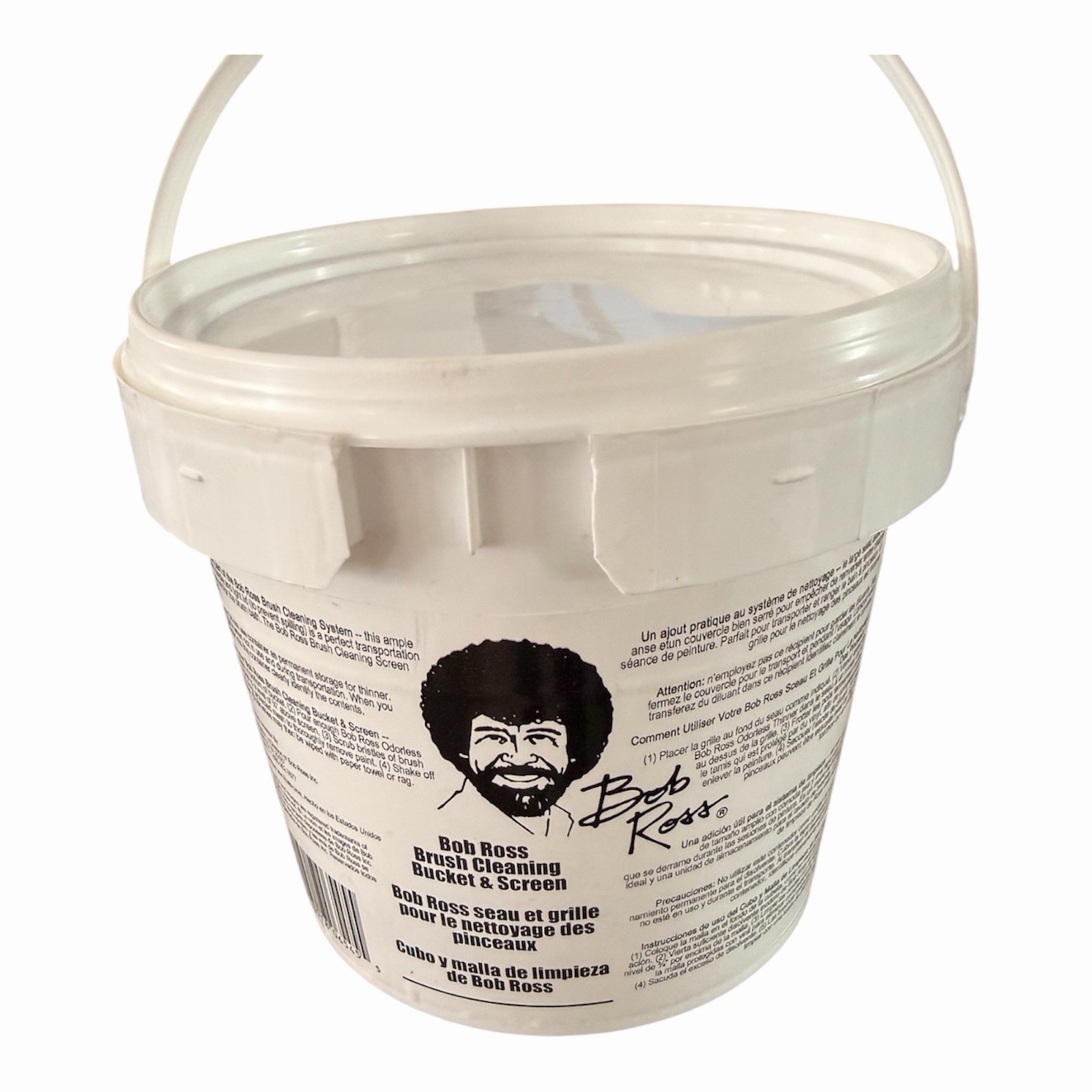 Bob Ross Brush Cleaning Bucket Screen Set Happy Trees Oil Painting Art Supplies