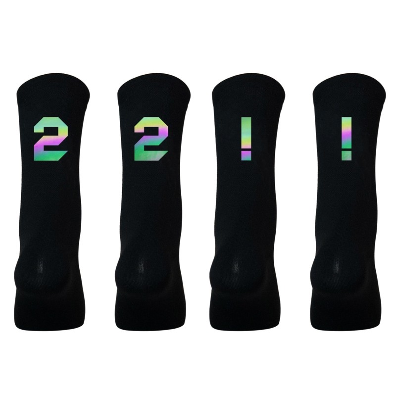 2 Pairs Reflective Road Cycling Riding Bicycle Bike XC MTB BMX Sport Ankle Socks