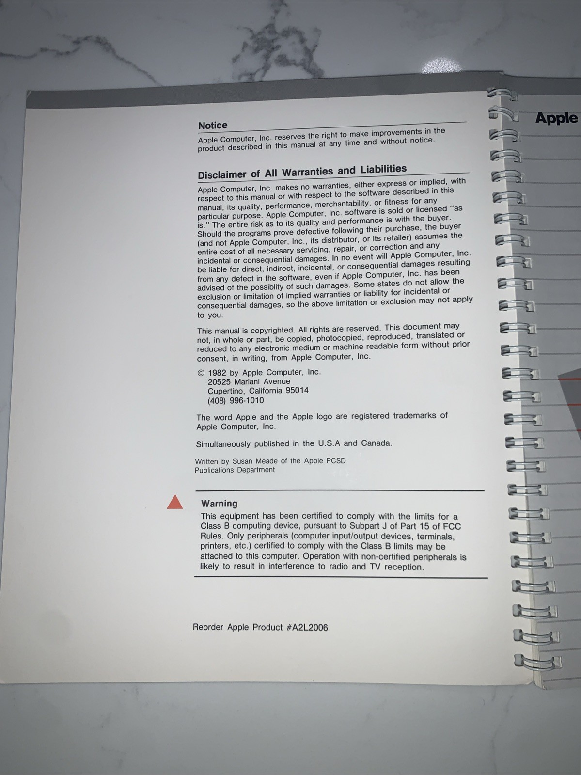 Apple II 80-Column Text Card Manual For IIe Only 1982 Apple Computer Inc