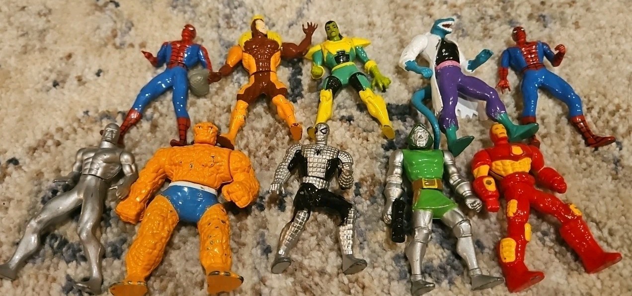 10 Toy Biz Marvel Heroes Lot Figures X-Men Avengers Die Cast Metal