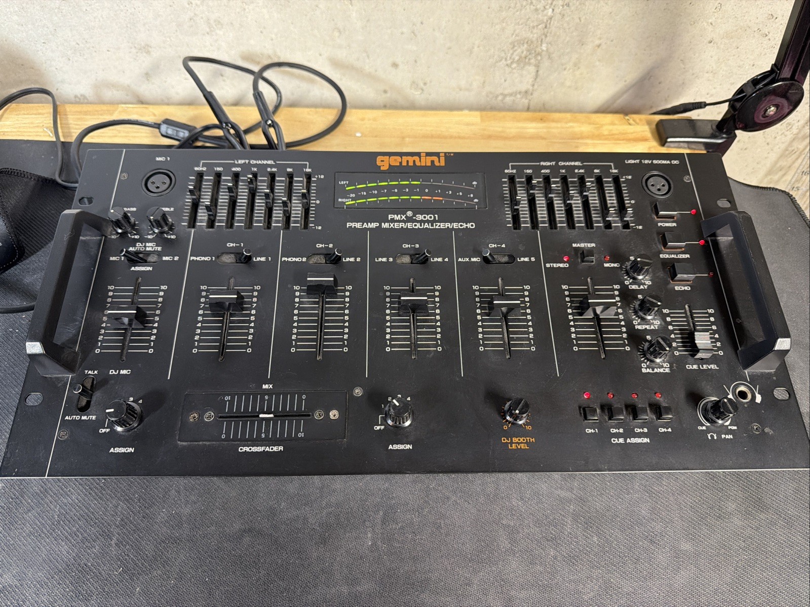 READ! Gemini PMX-3001 PREAMP MIXER EQUALIZER ECHO DJ Fast USA Ship! 3000 Echo