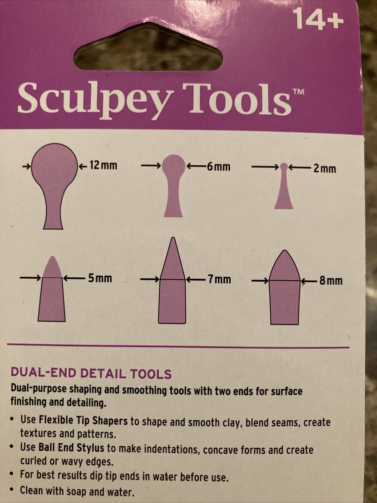 Sculpey Style and Detail Clay Tools 3-Piece Shape Smooth Finish