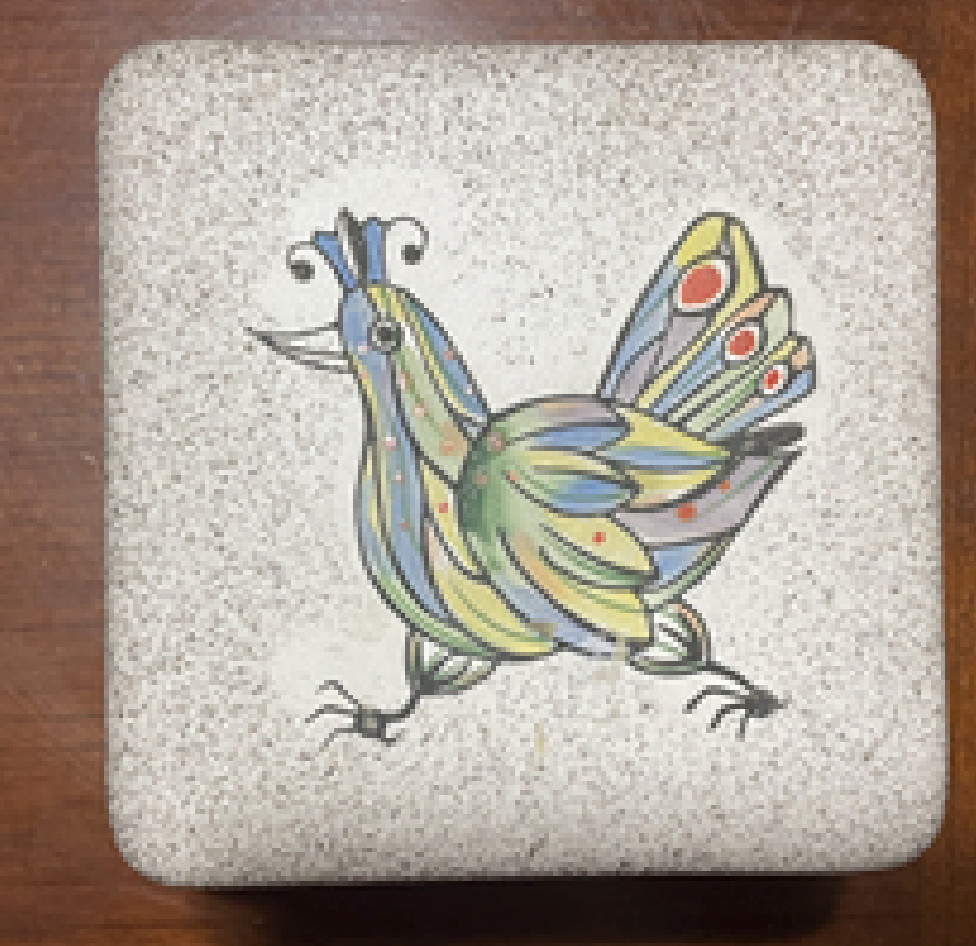 VINTAGE RAY GEE ORIGINALS HAND PAINTED TRINKET BOX