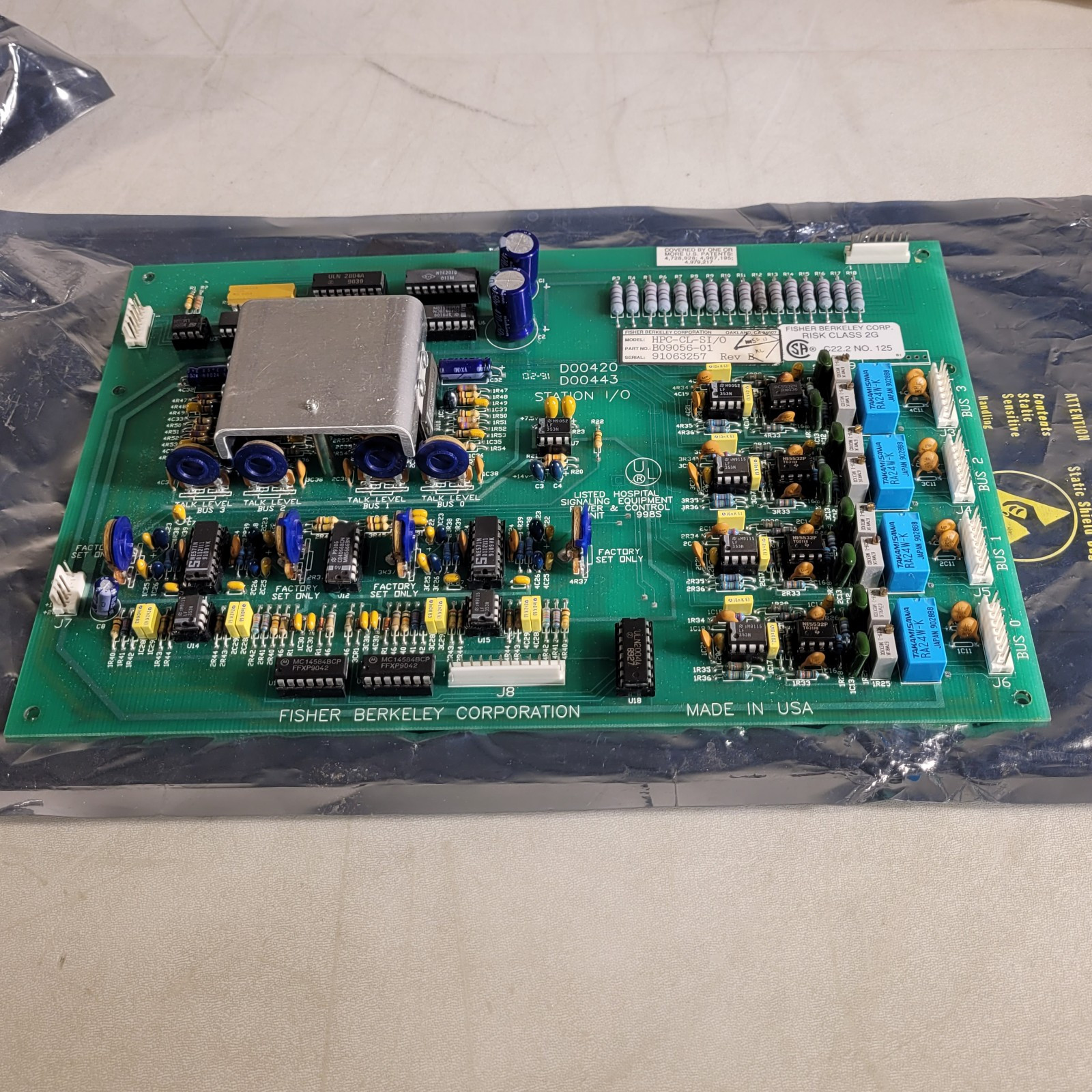 Fisher Berkeley HPC-CL-SI/O Circuit Board B09056-01 Control Computer Intercom