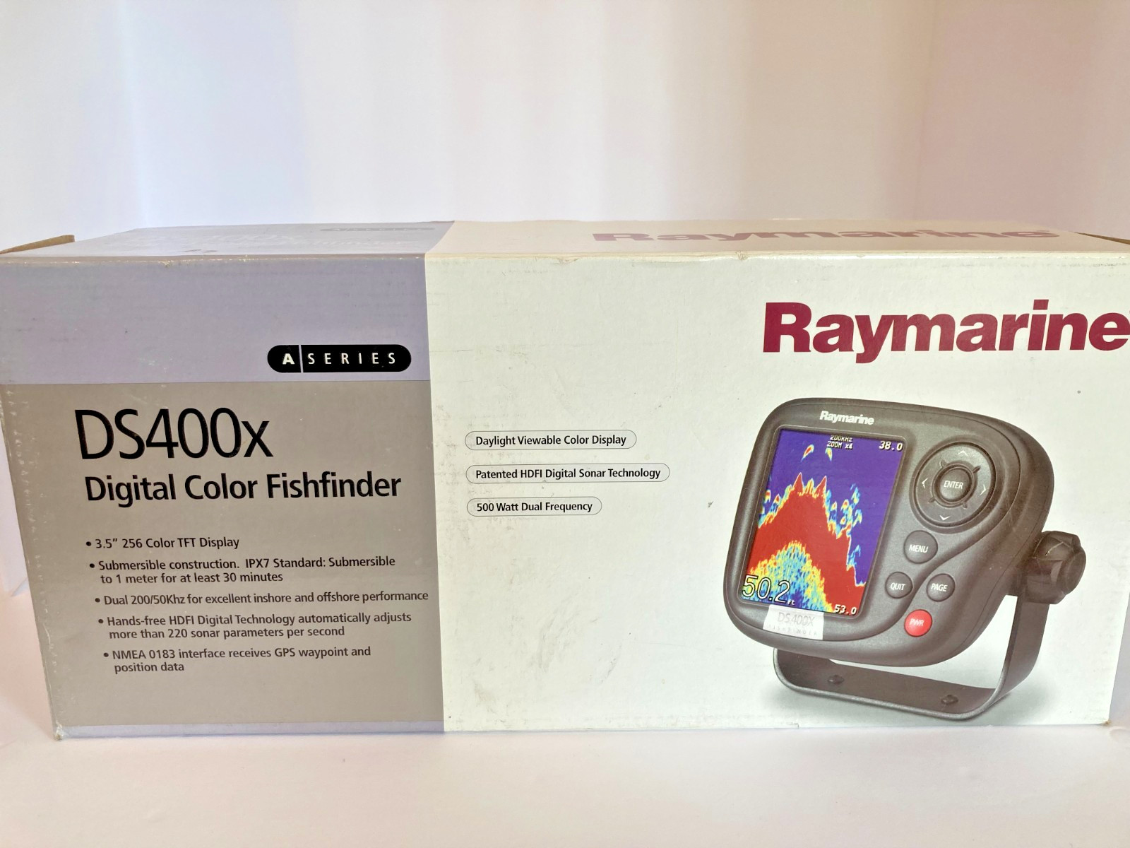 Raymarine DS400x Color Display Fishfinder, Sonar GPS Temp Unit BRAND NEW w/BOX