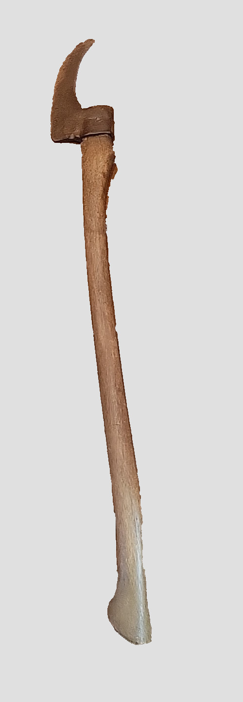 Vintage #212 Double Sided Brush Axe / Curved Face Brush 33” Handle