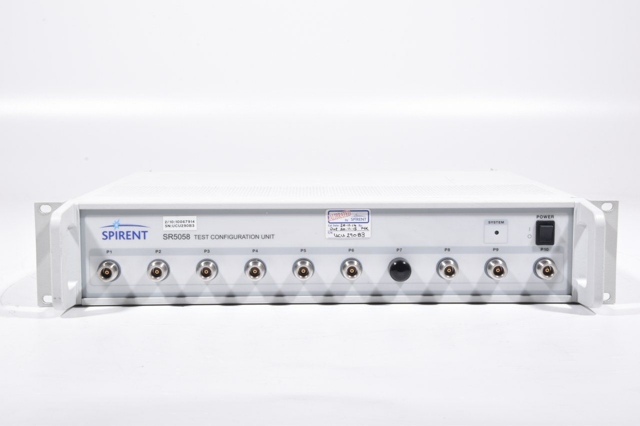 SPIRENT SR5058 Test Configuration  Unit  S. Number UCU290B3
