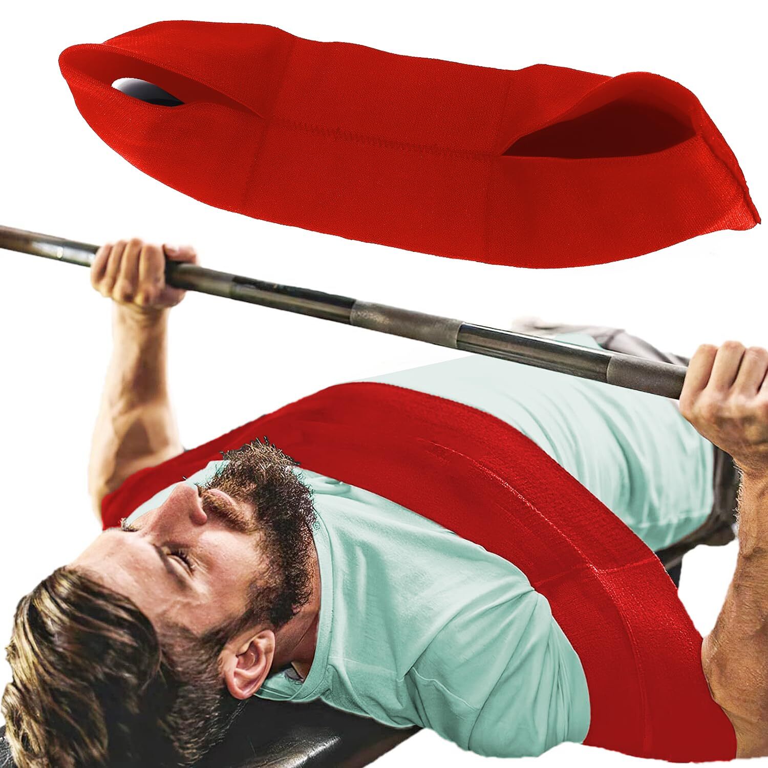 Bench Press Resistance BandPower Weight Lifting Fitness Increase Strength Ass...