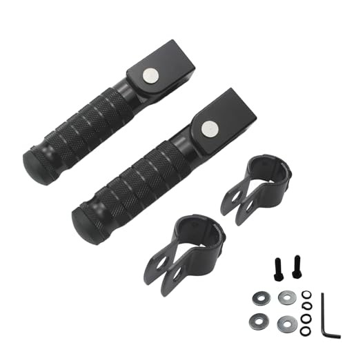 Universal CNC M8 Motorcycle Foot Pegs 90 Degree Foldable Foot pegs Black
