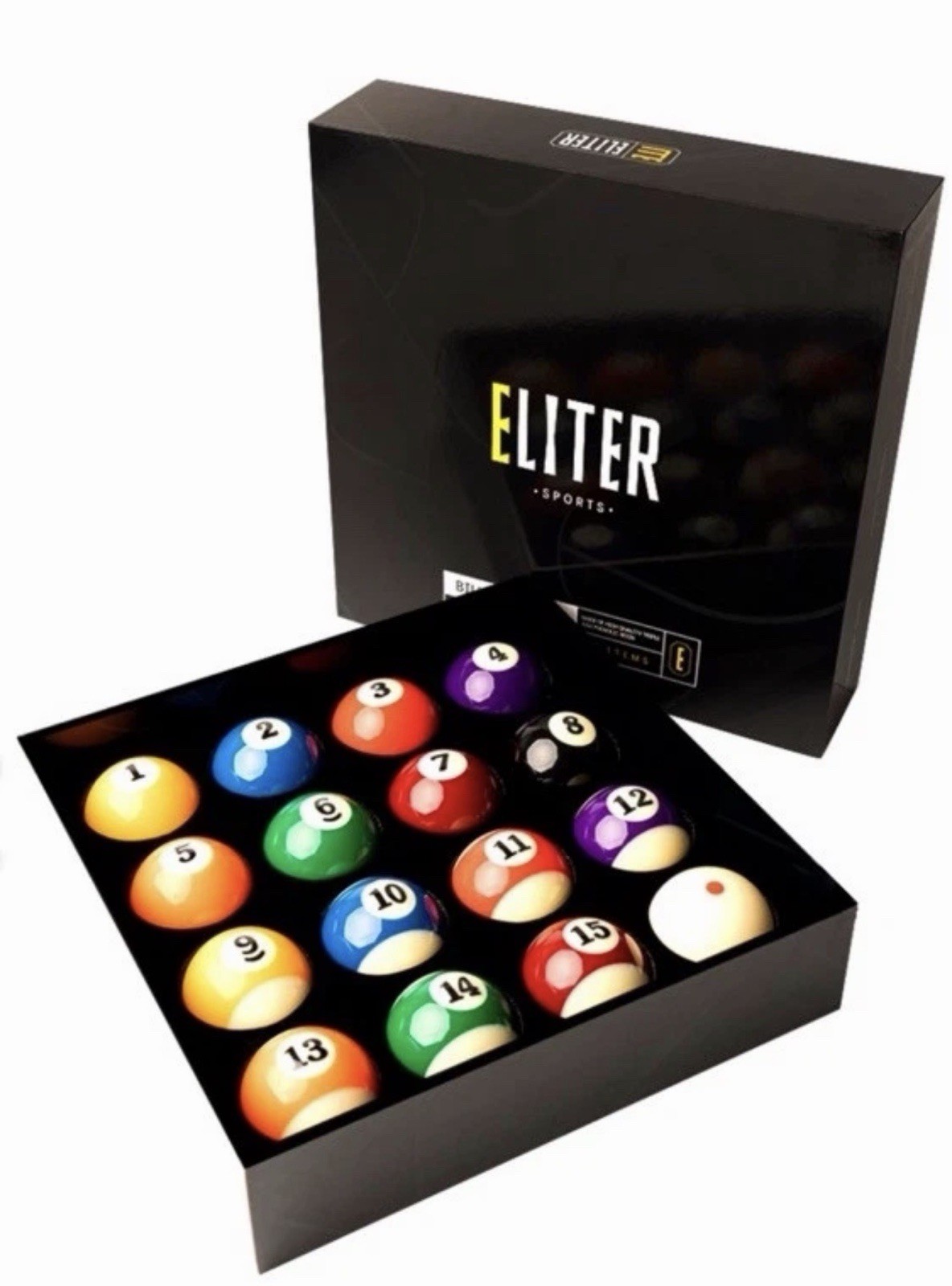 ELITER SPORTS Premium Pool Balls Made of Pure Phenolic Resin Billiard Balls NIB