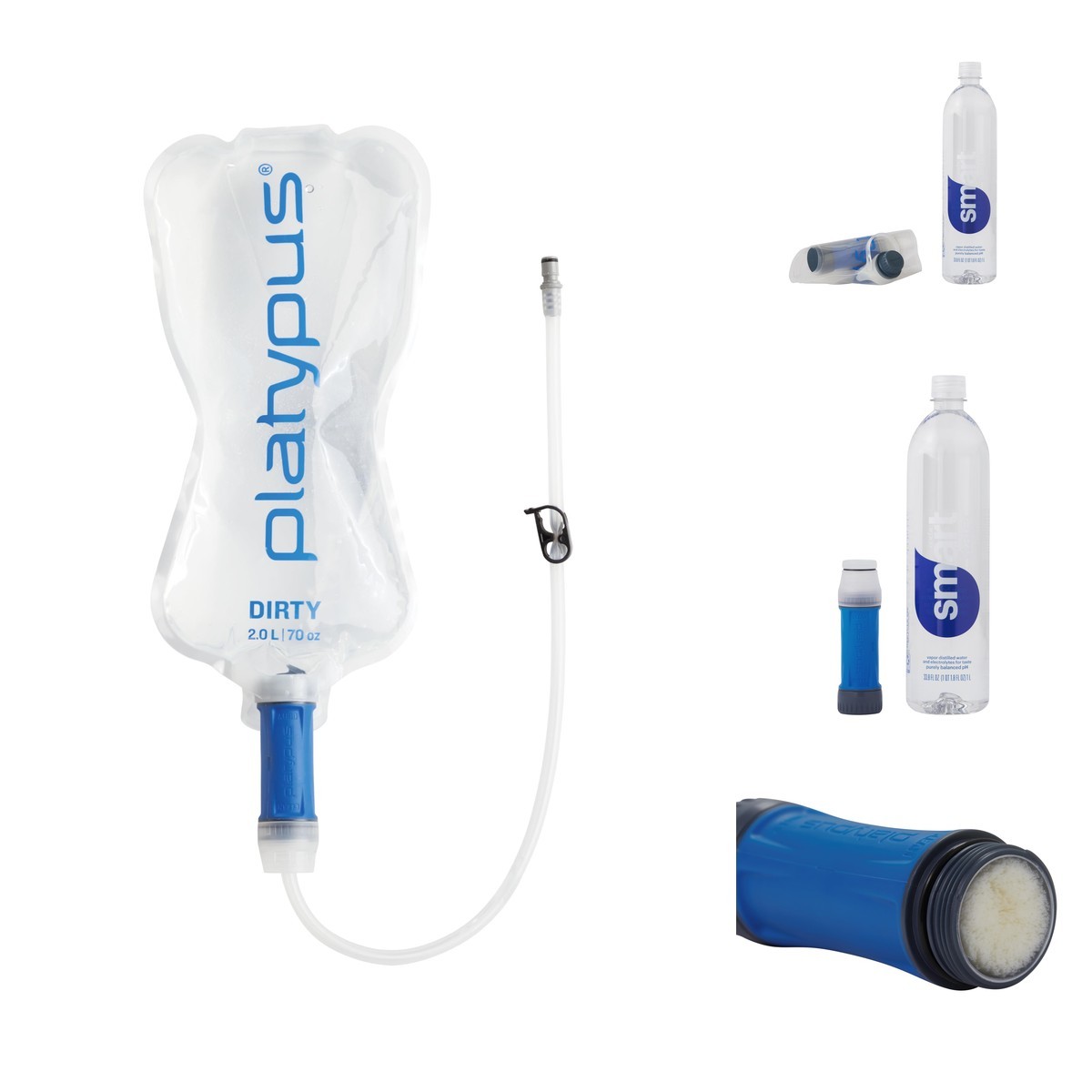 Platypus Quickdraw Ultralight 2 Liter Backpacking Water Filter System 11694
