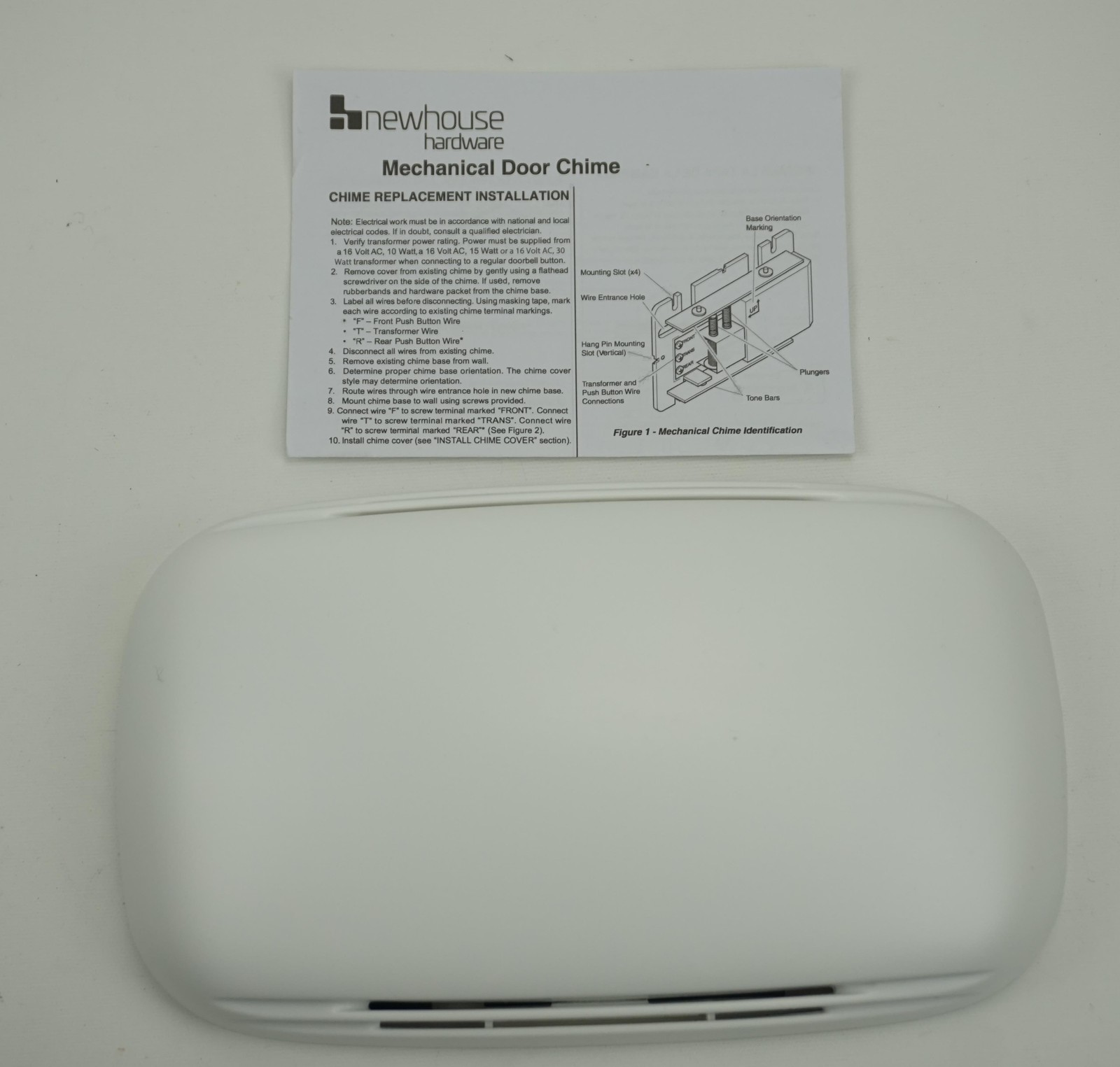 Newhouse Chm2 White Modern Two Note Door Chime