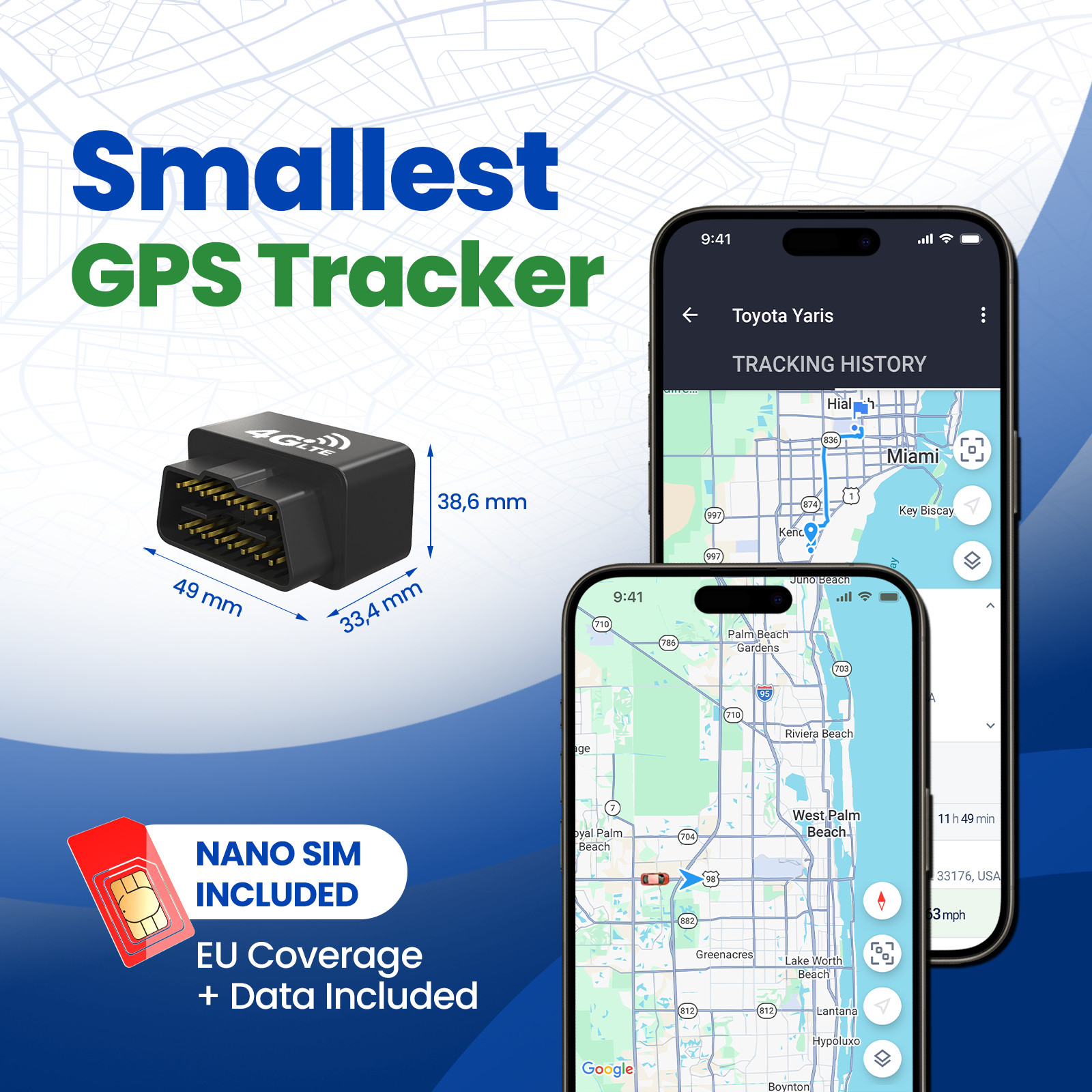 OBD2 GPS Tracker Real Time Vehicle Tracking Device OBD II Car Truck Locator US