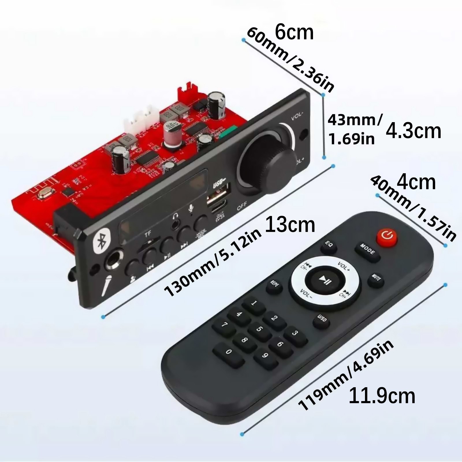 160W Amplifier Audio Decoder Lossless Music Decoding MP3/ USB/ TF/ FM/ Bluetooth