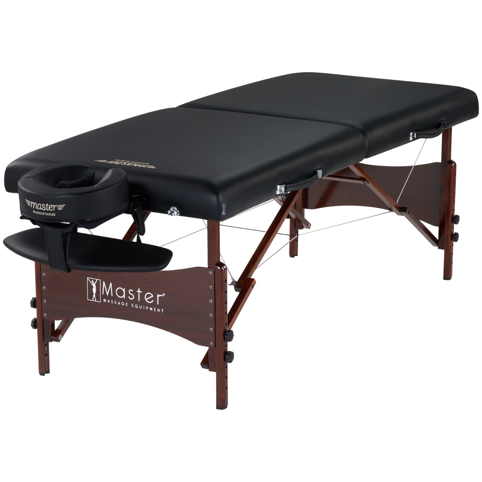 Master Massage 30" Newport Portable Cable Release Massage Table - Black