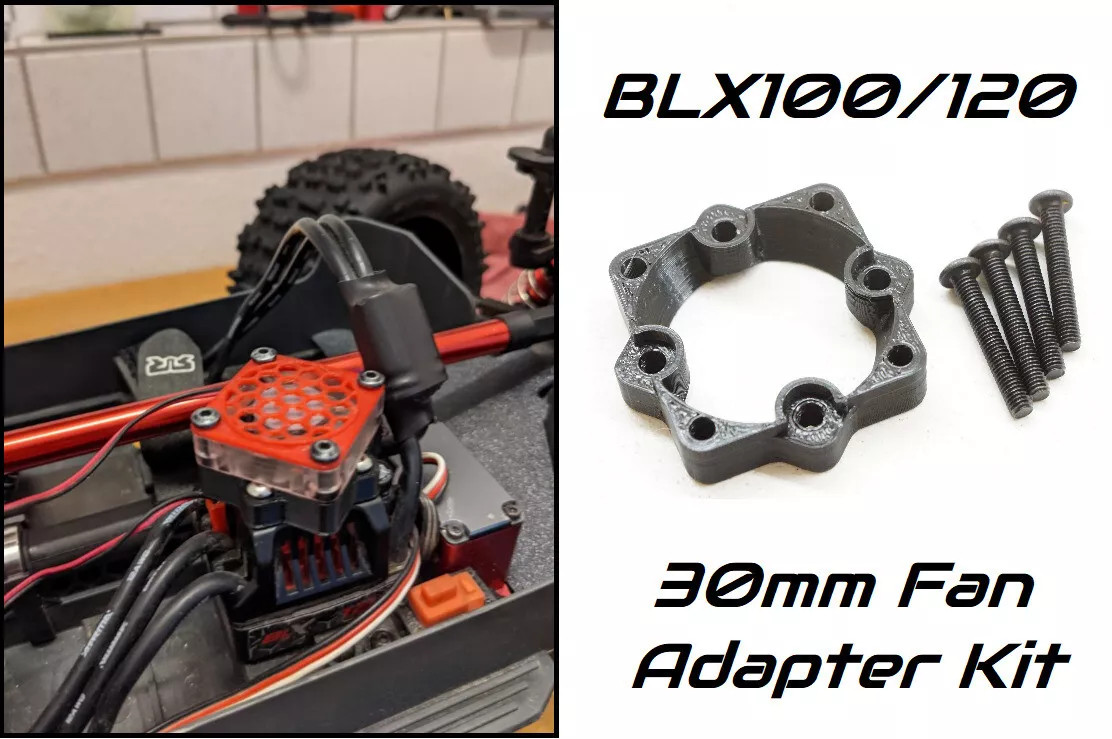 25x25mm to 30x30mm Cooling Fan Adapter Block ARRMA BLX100 & BLX120 (ARA390290)