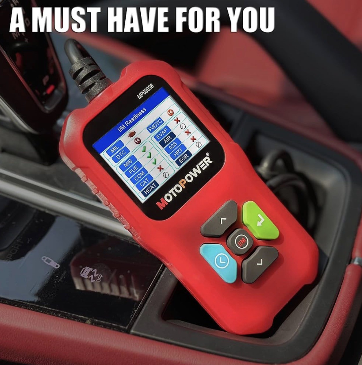 MOTOPOWER MP69038 Car OBD2 Scanner Code Reader Engine Fault Code Read Erase