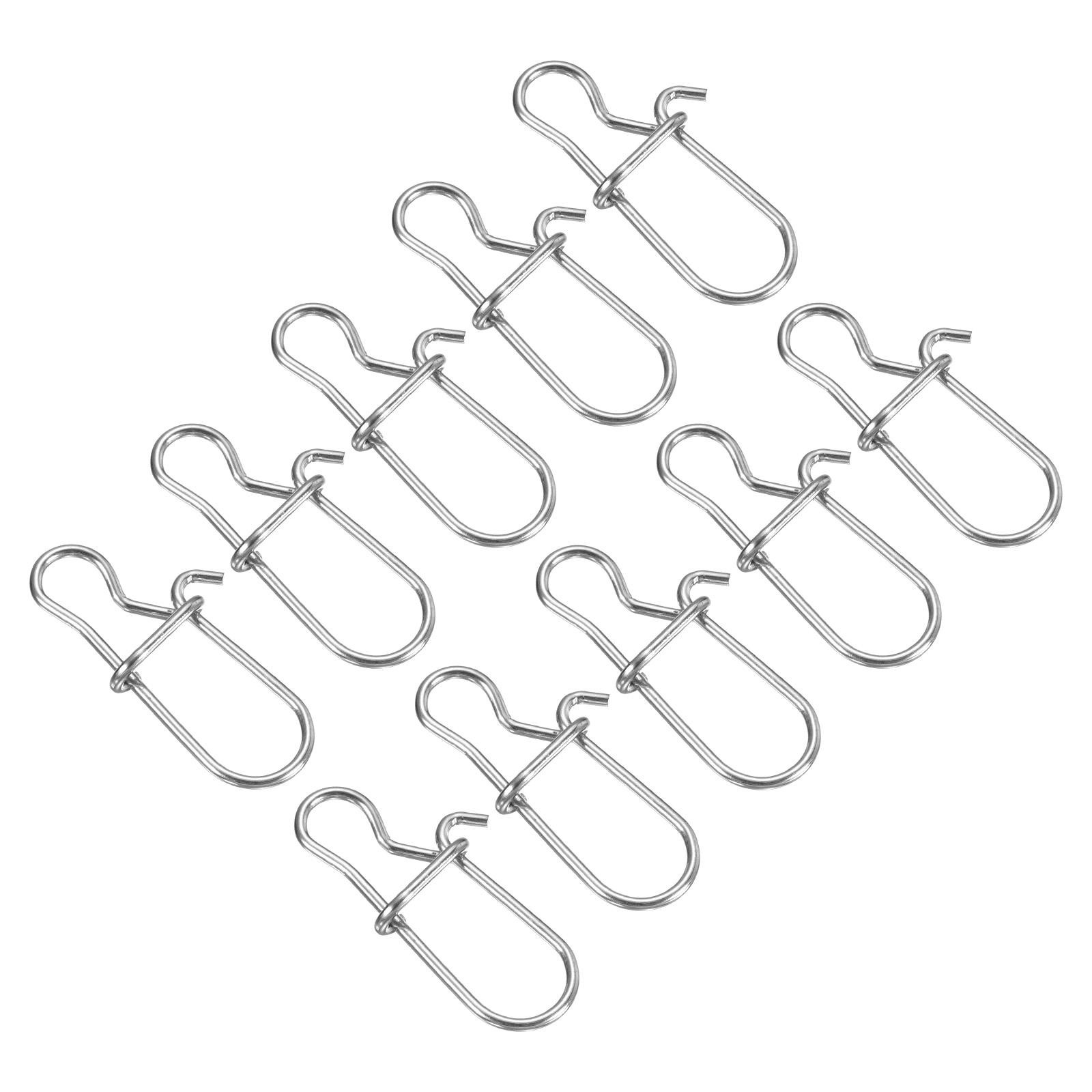 200pcs Fishing Snaps, 81.5LBS Swivel Tackle Kit Fishing Clips Lure, Silver