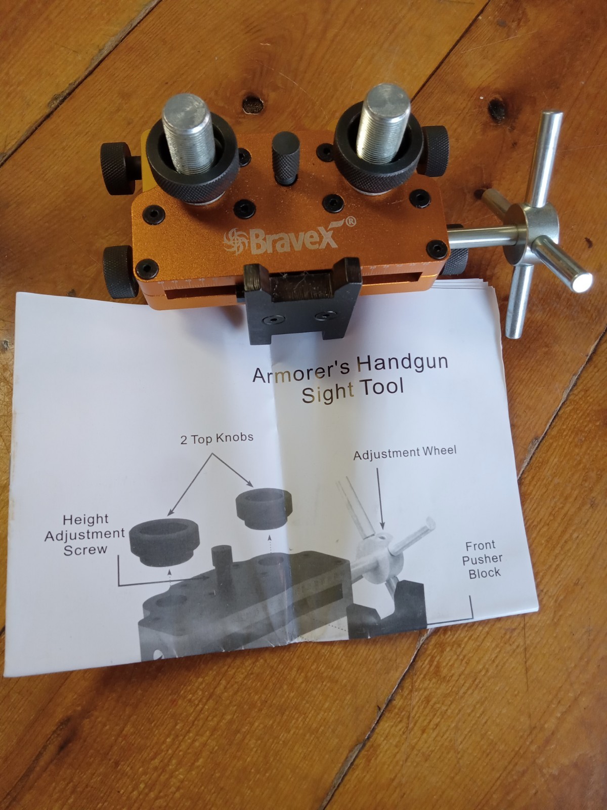 Wheeler Armorers Handgun Sight Tool Works on Most Pistols Precision Tool Black