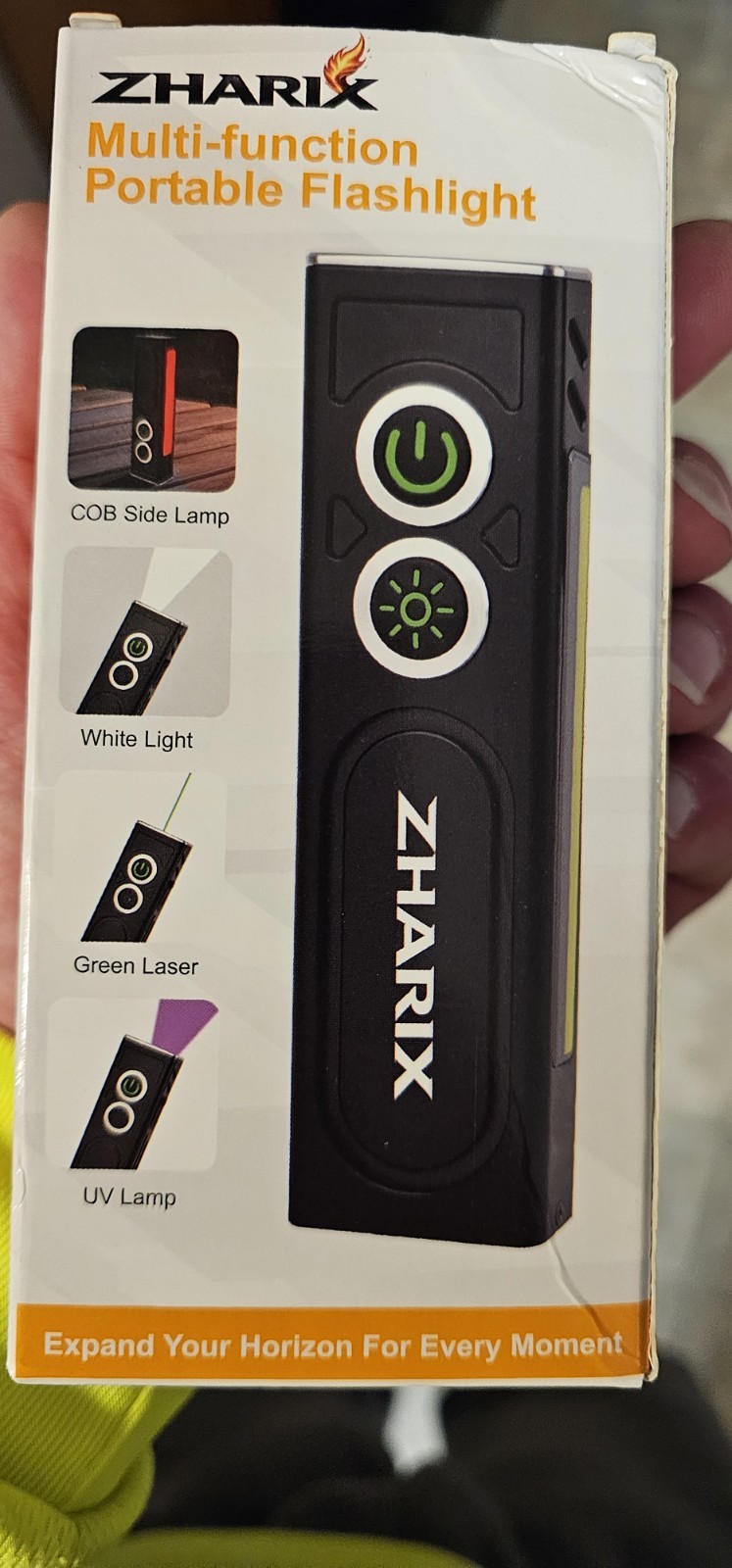 ZHARIX 1000lm LED Flashlight USB-C Rechargeable IP44 Magnetic Multi-Mode