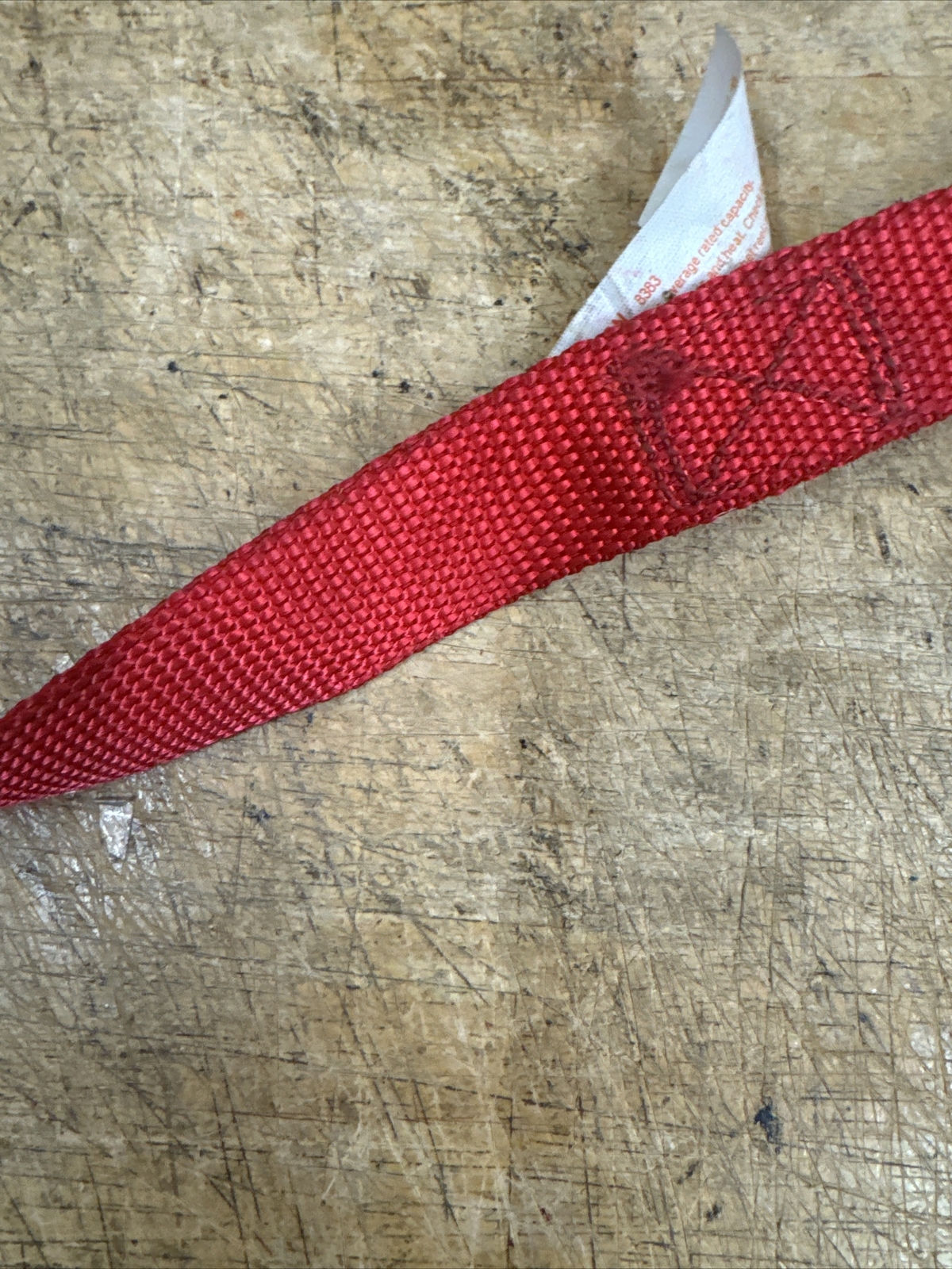 Red WORKFORCE 8363 CARGO RATCHET TIE DOWN STRAP Working Load Limit 800 lbs
