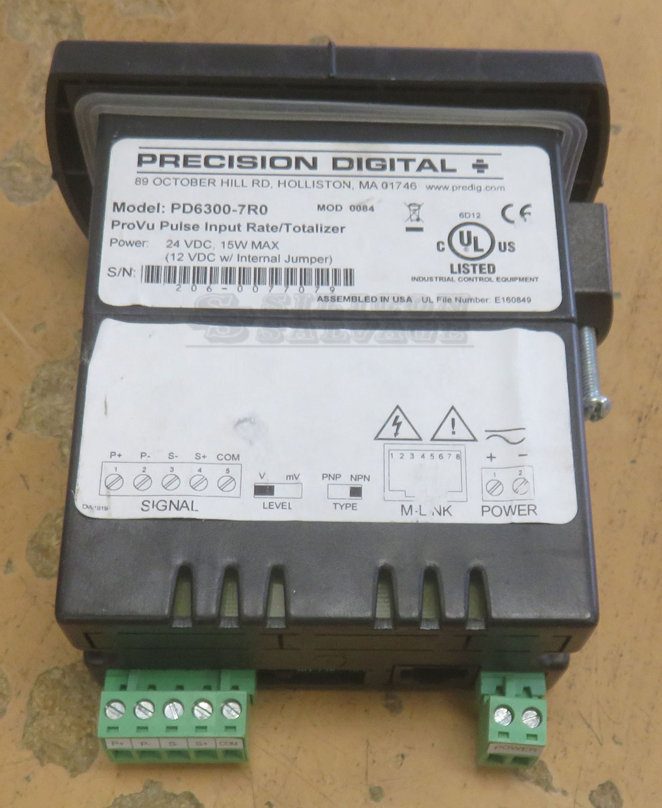 Precision Digital PD6300-7R0 ProVu Pulse Input Rate/Totalizer