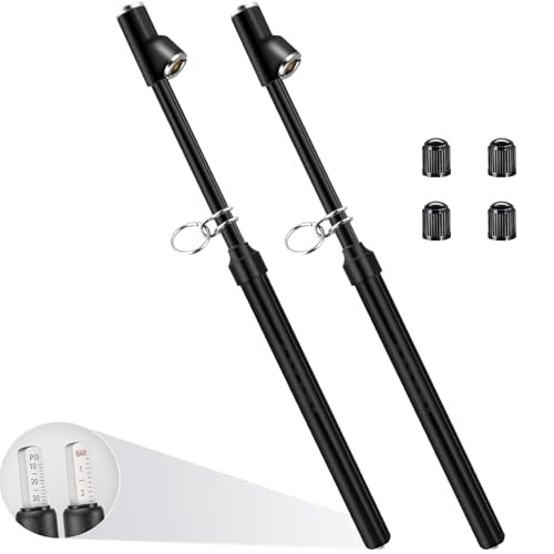 12'' Dual Head Tire Pressure Gauge, Heavy Duty Truck Tire Air Gauge Range 2pcs