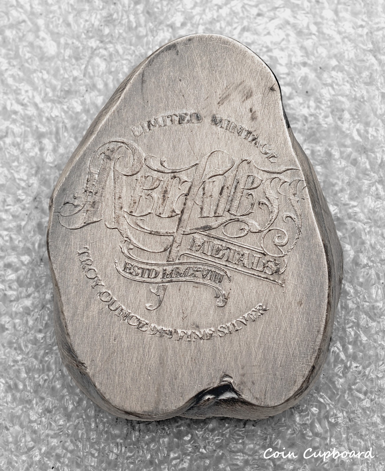 Helm of the Hollow - 1oz .999 silver art bar w/ custom antique finish