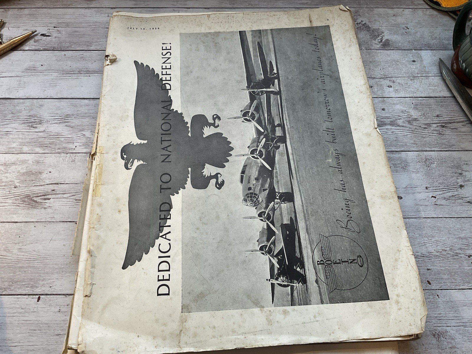 ORIGINAL PRE WWII 1936 THE SPORTSMAN PILOT MAGAZINE W/ B-17 COVER