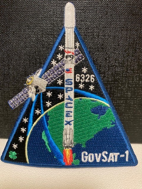 GOVSAT-1  Falcon 9  SPACE X Mission Patch