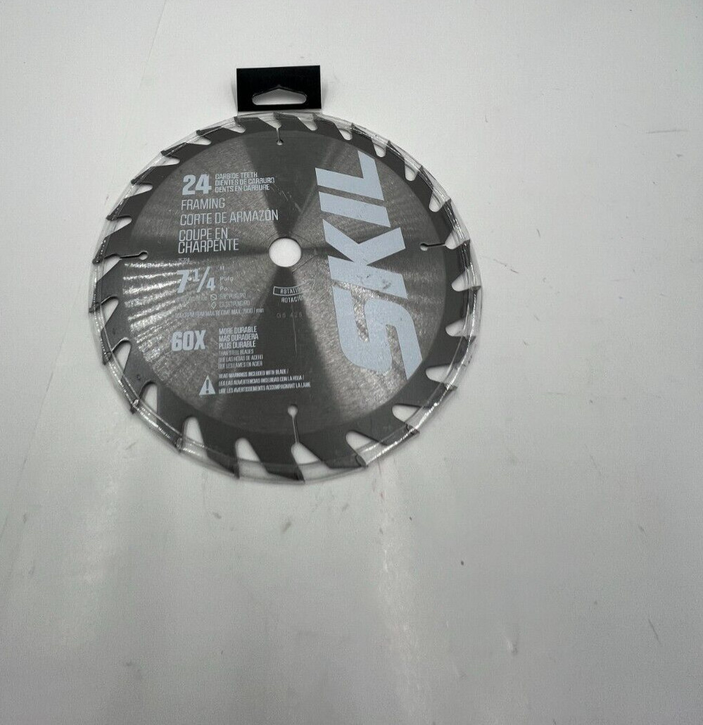 SKIL Circular Saw Blade 24 Carbide CircularTeeth Framing 7-1/4" 60x More Durable