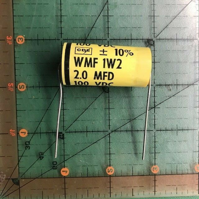 2uF 100v Cornell Dubilier Axial Film Capacitor WMF1W2K 10% 2mfd Audio Tube New