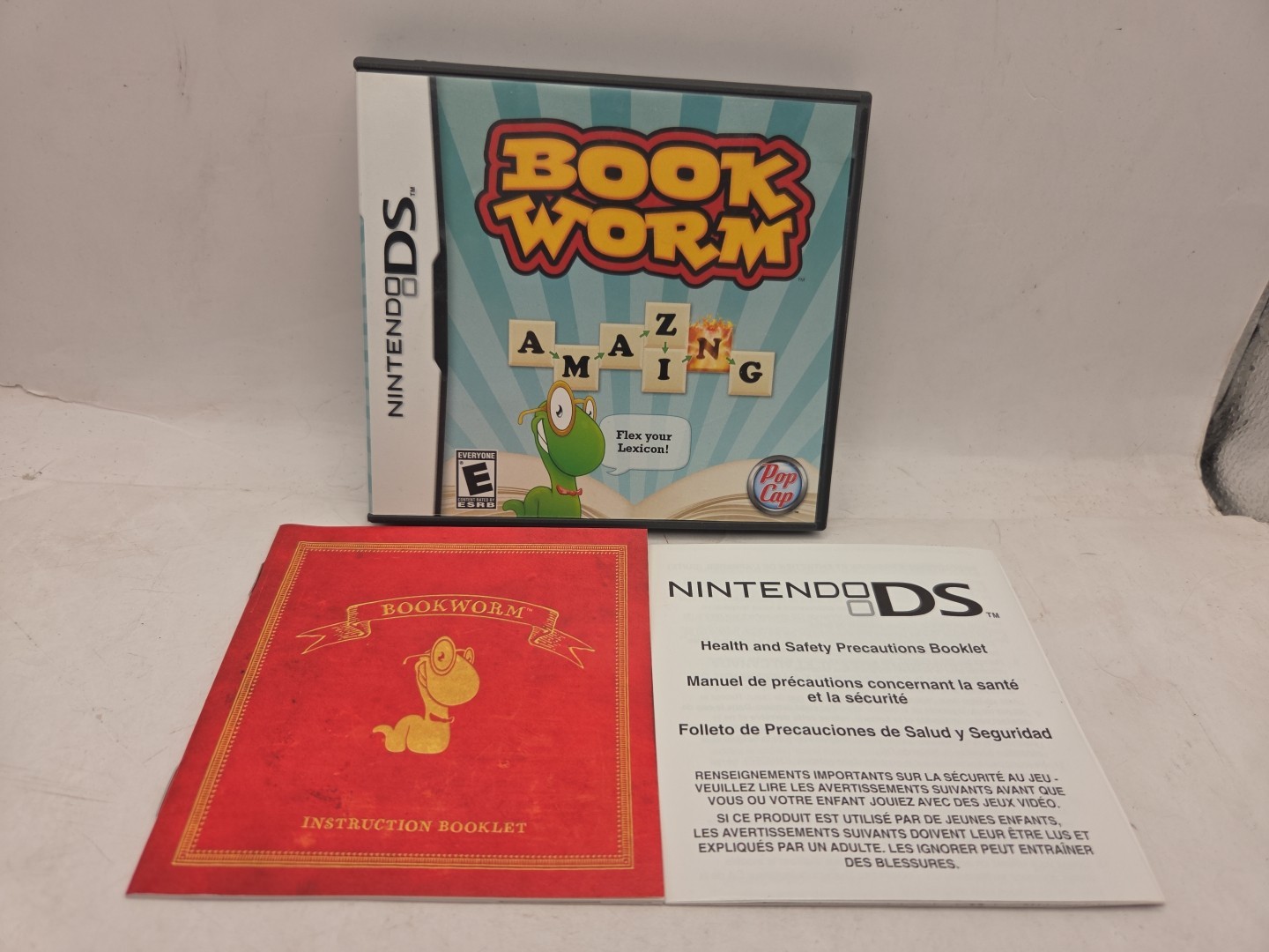 Bookworm Nintendo DS 2009 Case Only With Manuals - NO GAME CASE ONLY
